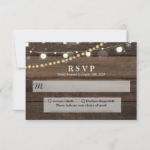 Rustic Barn Wood String Lights Wedding