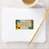 Rustic Barn Wood Sunflower Etiket (Insitu)