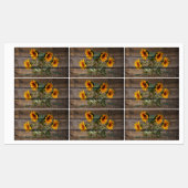 Rustic Barn Wood Sunflower Labels (Vel)