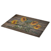 Rustic Barn Wood Sunflower Snijplank (Hoek)