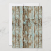 Rustic Barn Wood Sunflower Wedding Kaart (Achterkant)