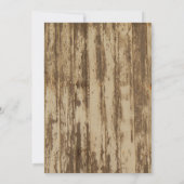 Rustic Barn Wood Sunflower Wedding Kaart (Achterkant)