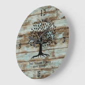 Rustic Barn Wood  Tree Familie Grote Klok (Hoek)