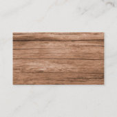 Rustic Barn Wood Visitekaartje (Achterkant)
