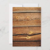 Rustic Barn Wood Wedding Celebration Invitation Kaart (Achterkant)
