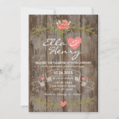Rustic Barn Wood Wedding Invitation (Devant)