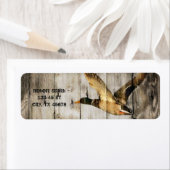 Rustic Barn wood Western Land dat Wilde Duck vlieg Etiket (Insitu)
