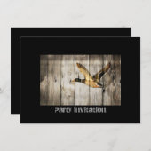 Rustic Barn wood Western Land dat Wilde Duck vlieg Kaart (Voorkant / Achterkant)