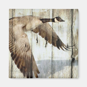 Rustic Barn wood Western Land dat Wilde Duck vlieg Magneet