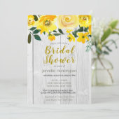 Rustic Barnwood Geel Vrijgezellenfeest Kaart (Staand voorkant)