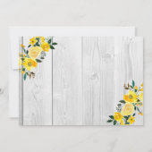 Rustic Barnwood Geel Vrijgezellenfeest Kaart (Achterkant)