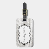 Rustic Barnwood Pattern Bagagelabel (Voorkant verticaal)