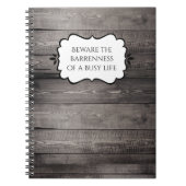 Rustic Barnwood Pattern Nature or Daily Journal (Devant)