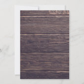 Rustic Barnwood Silver en Paarse Floral Wedding Kaart (Achterkant)