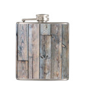 Rustic Barnwood Westerne kolf Heupfles (Voorkant)