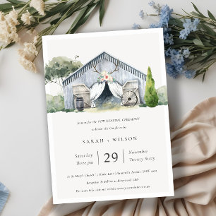 Rustic Barnyard Boerderij Theme Vow Renewal Invite Bedankkaart