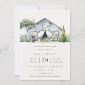 Rustic Barnyard Farm thème Fiançailles Invitation (Devant)