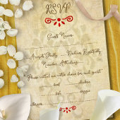 Rustic Baroque Floral Mexican Wedding RSVP Kaartje