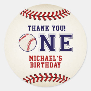 Rustic Baseball Hartelijk dank Ronde Sticker