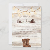 Rustic BBQ Graduation Party Invitation Kaart (Voorkant)