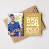 Rustic BBQ Graduation Party Invitation Kaart