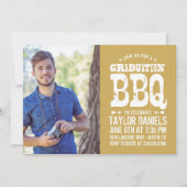 Rustic BBQ Graduation Party Invitation Kaart (Voorkant)