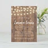 Rustic BBQ Graduation Party Invitation with Photo (Debout devant)