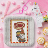 Rustic BBQ Papieren Bordje (Feest)