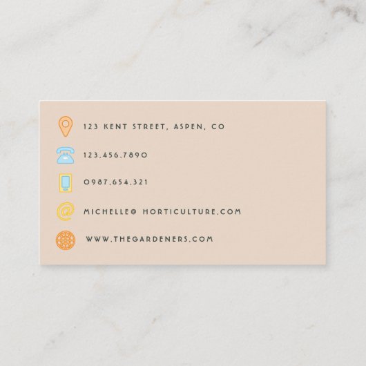 Rustic Beach Code QR Carte de visite (Dos)