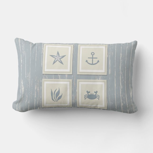 Rustic Beach Decor Kussen (Voorkant)