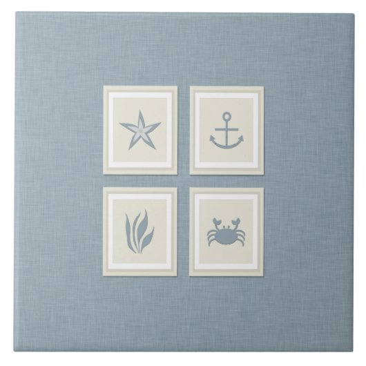 Rustic Beach Decor Tegeltje (Voorkant)