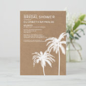Rustic Beach Destination Bridal Shower Invitations Kaart (Staand voorkant)