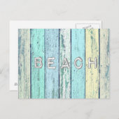 Rustic Beach Driftwood Briefkaart (Voorkant / Achterkant)