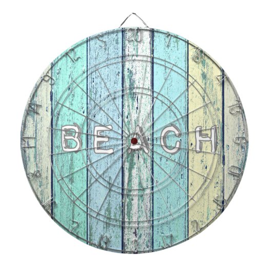 Rustic Beach Driftwood Dartbord (Voorkant)