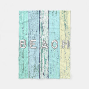 Rustic Beach Driftwood Fleece Deken