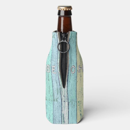 Rustic Beach Driftwood Flesjeskoeler (Fles Achterkant)