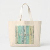 Rustic Beach Driftwood Grote Tote Bag (Voorkant)