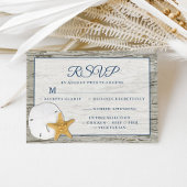 Rustic Beach Driftwood Sand Dollar Mariage RSVP