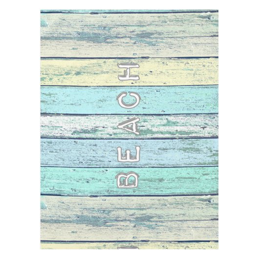 Rustic Beach Driftwood Tafelkleed (Voorkant)