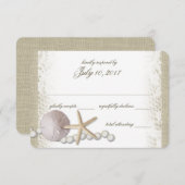 Rustic Beach Lace and Pearl Réponse (Devant / Derrière)