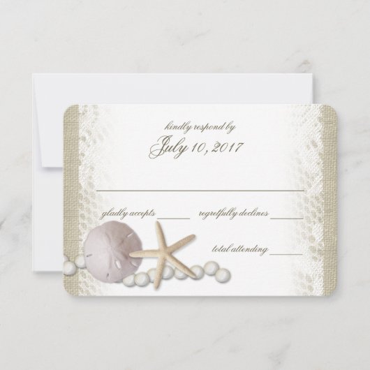 Rustic Beach Lace and Pearl Réponse (Devant)