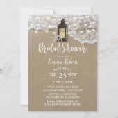 Rustic Beach Lantern String Lights Vrijgezellenfee Kaart (Voorkant)