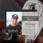 Rustic Beach Nautical Photo Graduparty Magnetische Uitnodiging