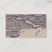 Rustic Beach Ocean Waves Mariage Carte du site Web (Dos)