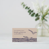 Rustic Beach Ocean Waves Mariage Carte du site Web (Debout devant)
