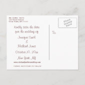 Rustic Beach Summer Save the Date Wedding Aankondigingskaart (Achterkant)