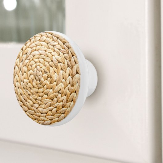 Rustic Beach Tropical Island Geweven Wicker Keramische Knop