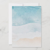Rustic Beach Watercolor Faire-part de mariage (Dos)