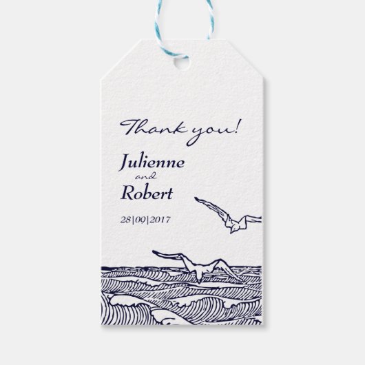 Rustic Beach Wedding Merci Favoriser les étiquette (Devant)