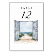 Rustic Beach Wedding Numéro de table (Par défaut)